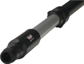 Vikan Aluminium telescopic waterfed handle w/Q coupling, 1060 – 1600 mm, Ø32 mm, Black