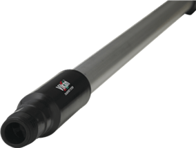 Vikan Aluminium handle, waterfed, 1080 – 1600 mm, Ø32 mm, Black