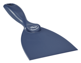 Vikan Hand Scraper, Metal Detectable, 102 mm, Dark blue