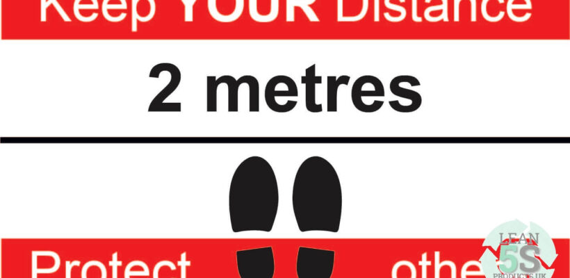 Red Factory Sign Keep Your Distance 500mm x 300mm