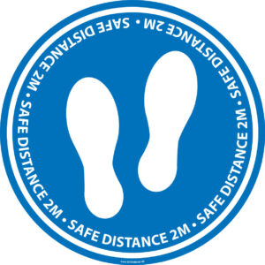 Blue Keep Your Distance Floor Marker (Standard) Lean 5S Products UK
