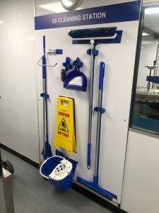 Shadow boards for cleaning equipment Lean 5S Products UK